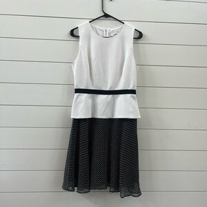 Badgley Mischka White and Black Dress